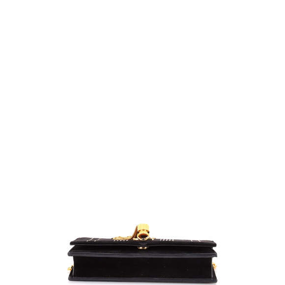 Saint Laurent Classic Monogram Tassel Chain Wallet Embellished Suede - Picture 4 of 7